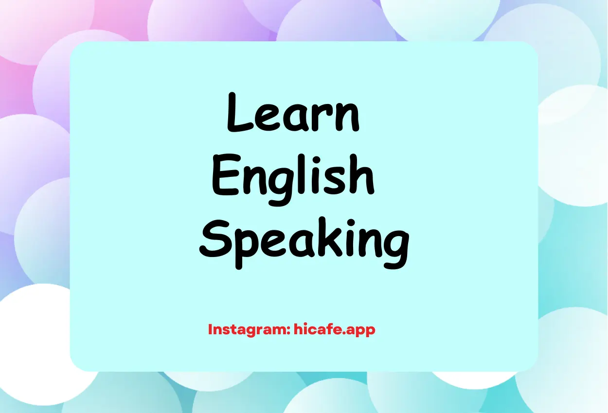 How to Improve English speaking