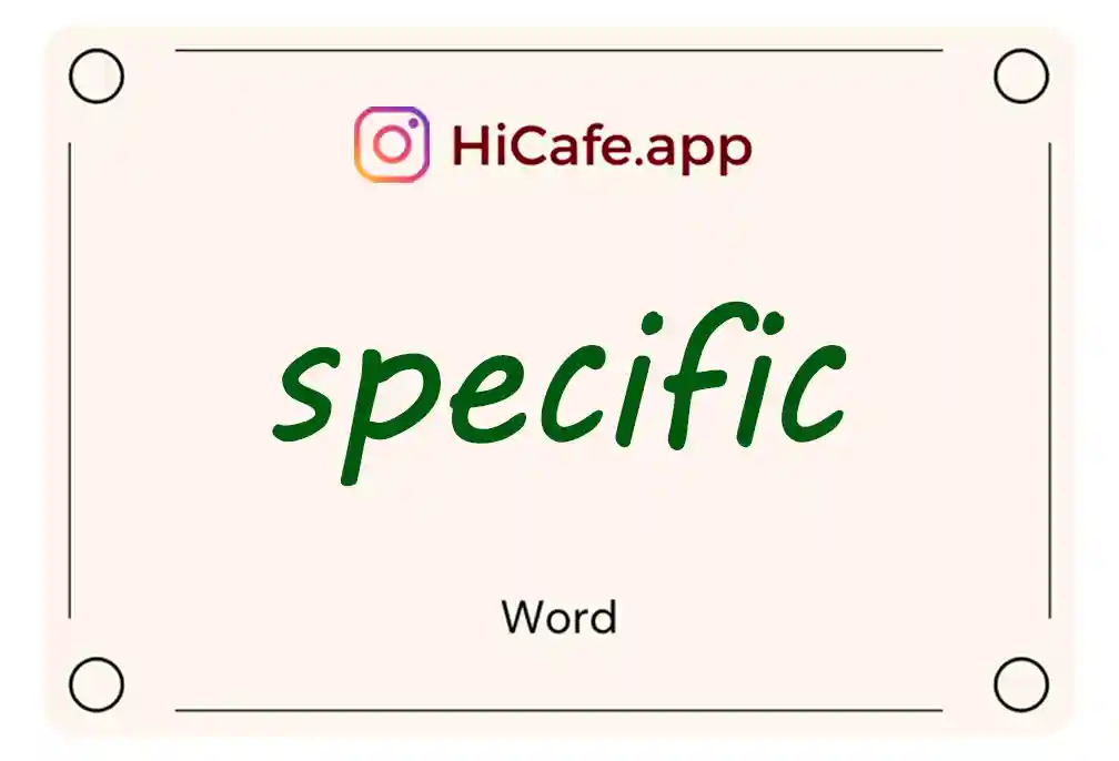 Meaning and usage of specific word