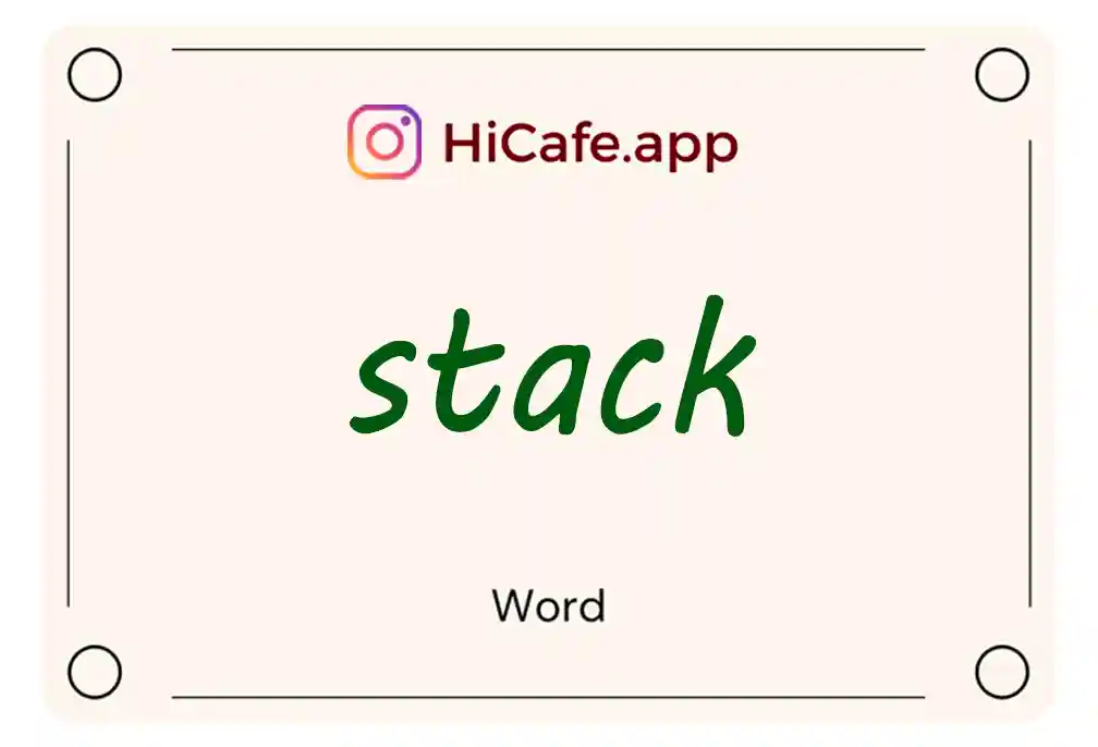 Meaning and usage of stack word