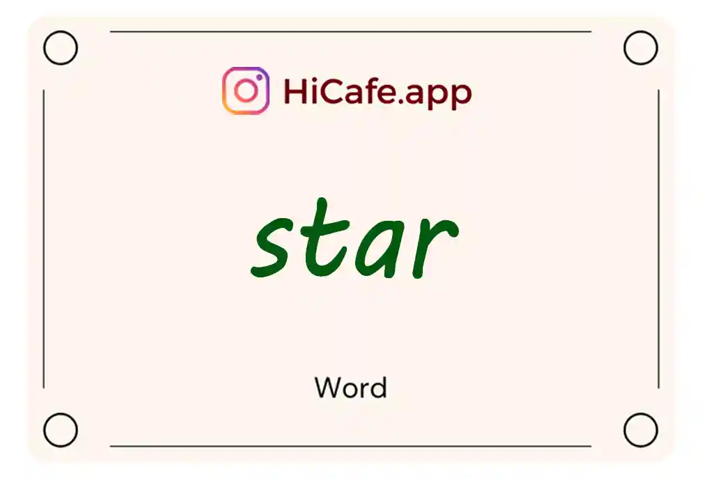 Meaning and usage of star word