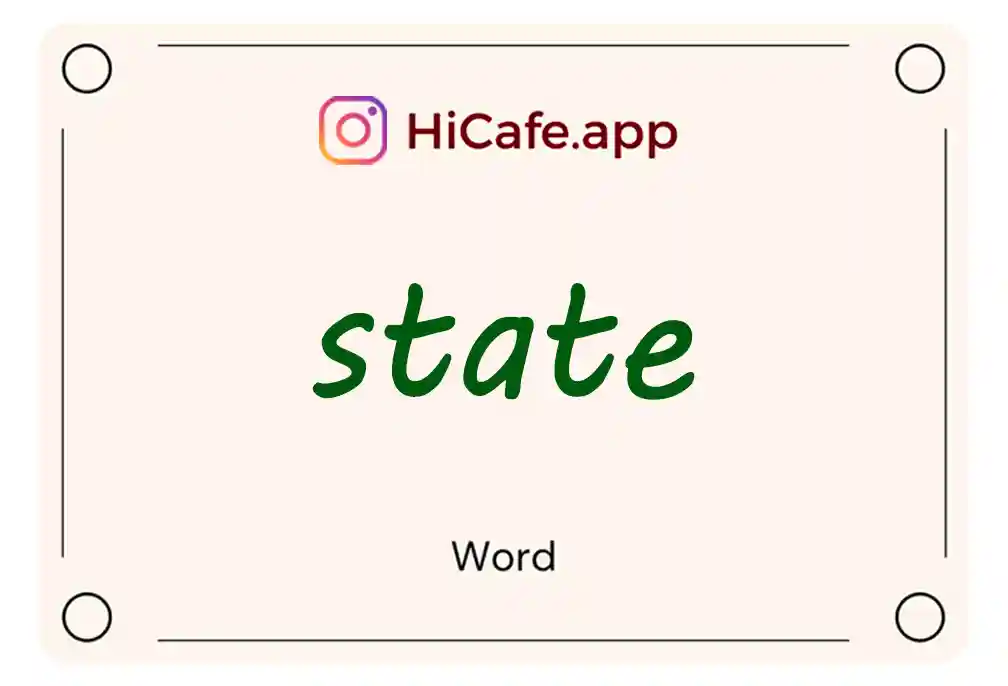 Meaning and usage of state word