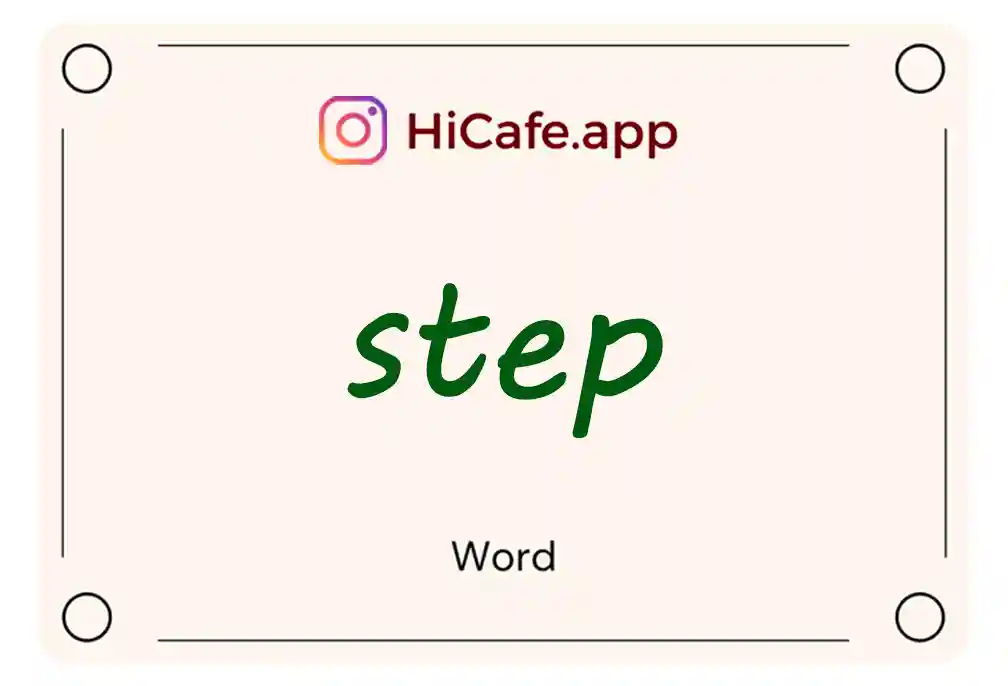 Meaning and usage of step word