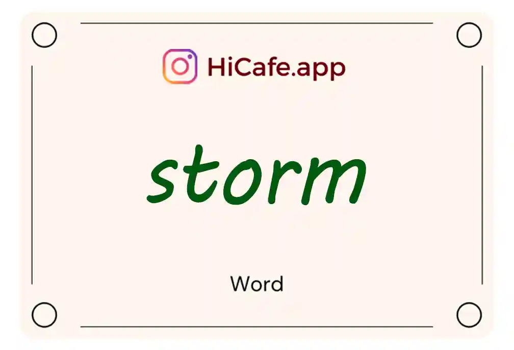 Meaning and usage of storm word