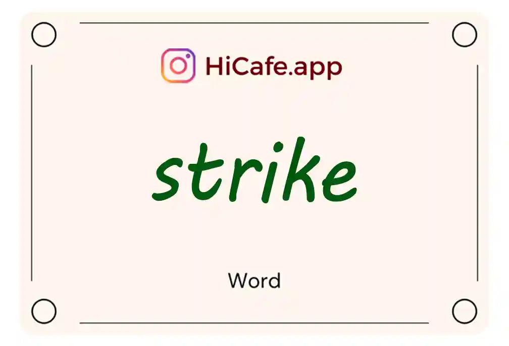 Meaning and usage of strike word