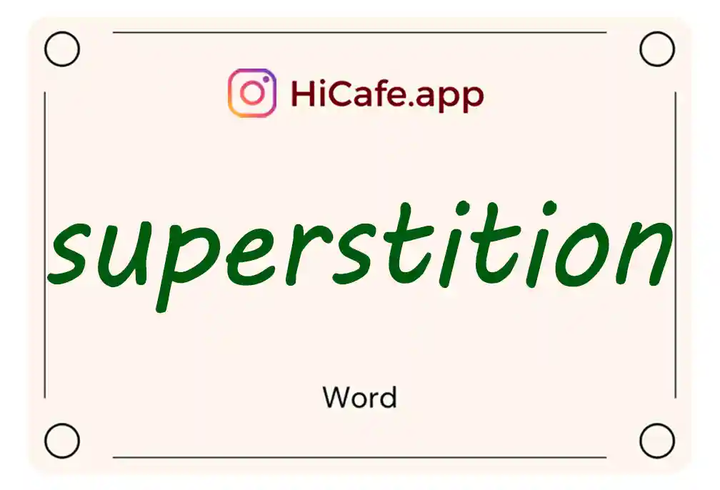 Meaning and usage of superstition word