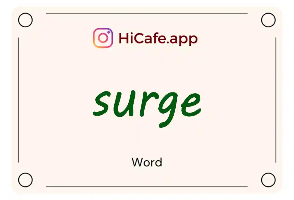 Meaning and usage of surge word