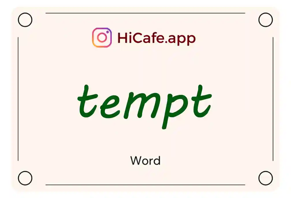 Meaning and usage of tempt word