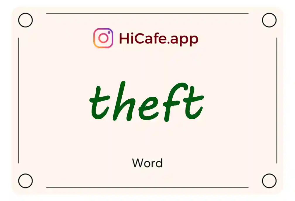 Meaning and usage of theft word