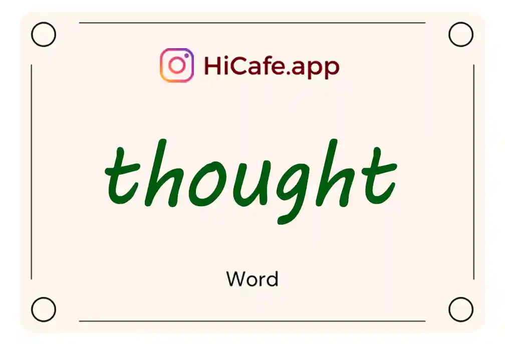 Meaning and usage of thought word