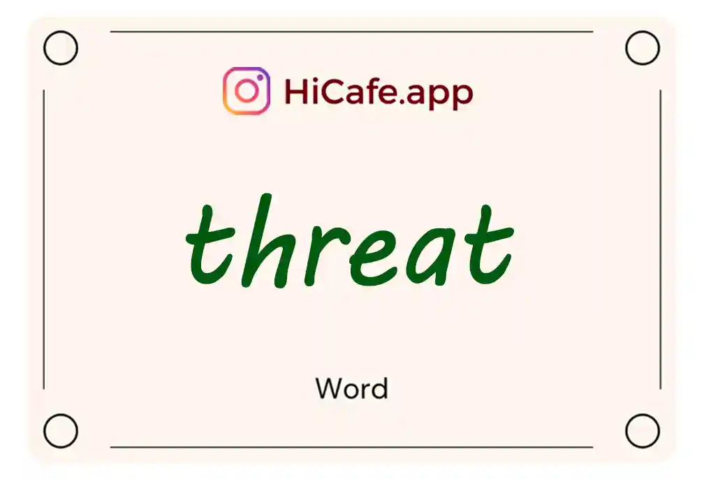 Meaning and usage of threat word