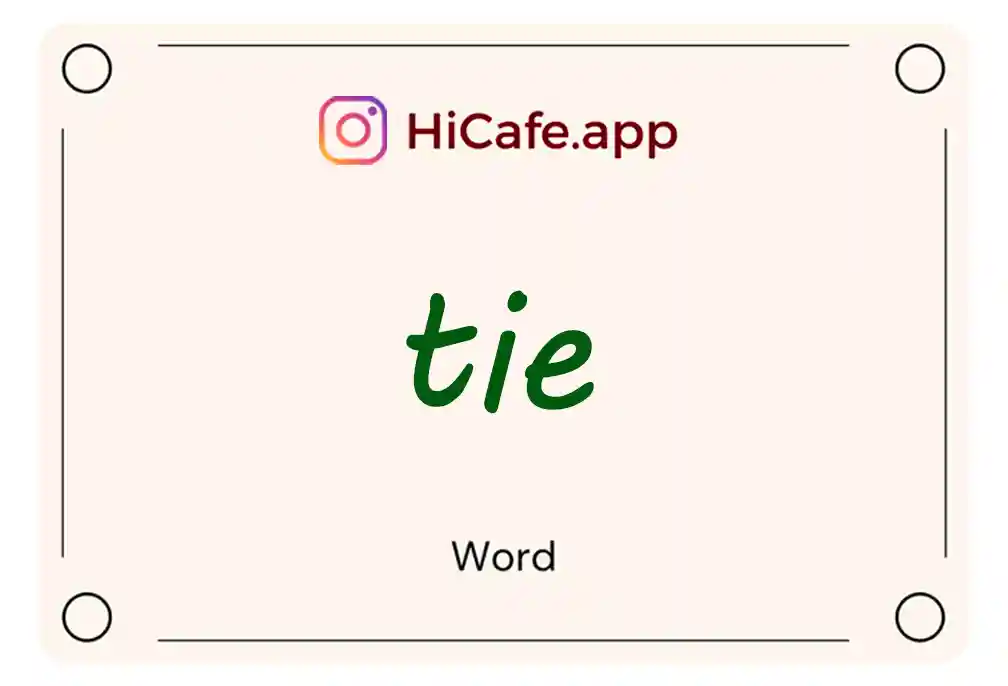 Meaning and usage of tie word