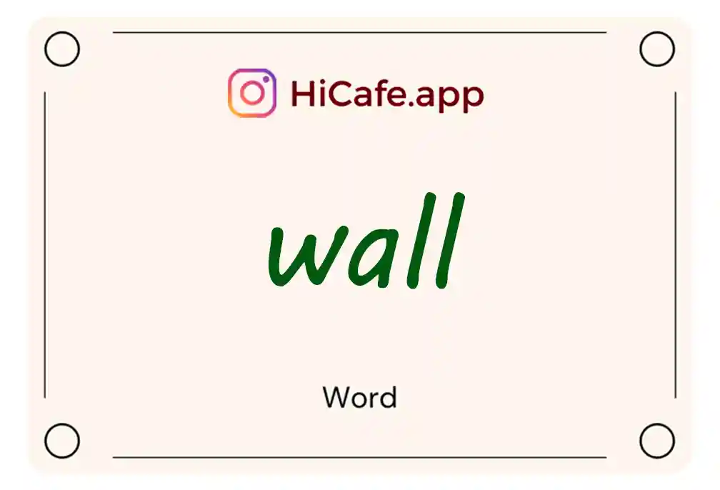 Meaning and usage of wall word