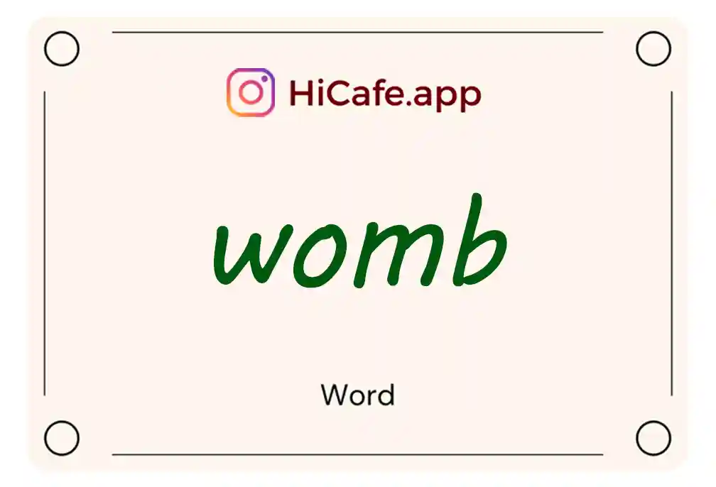 Meaning and usage of womb word