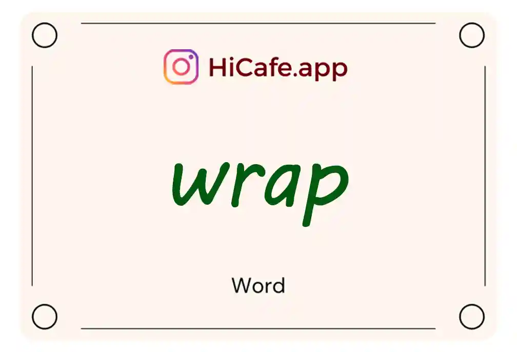 Meaning and usage of wrap word