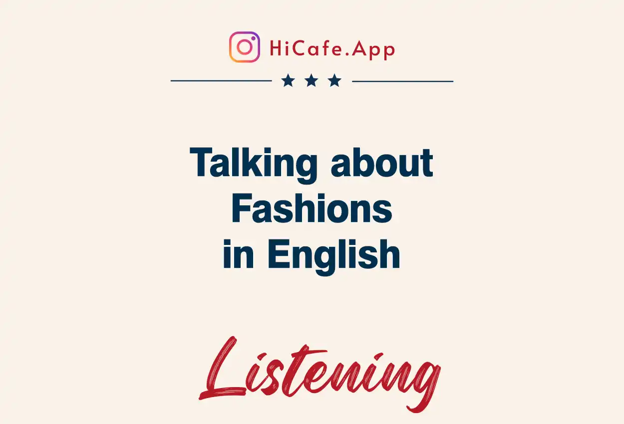 English conversation about fashion