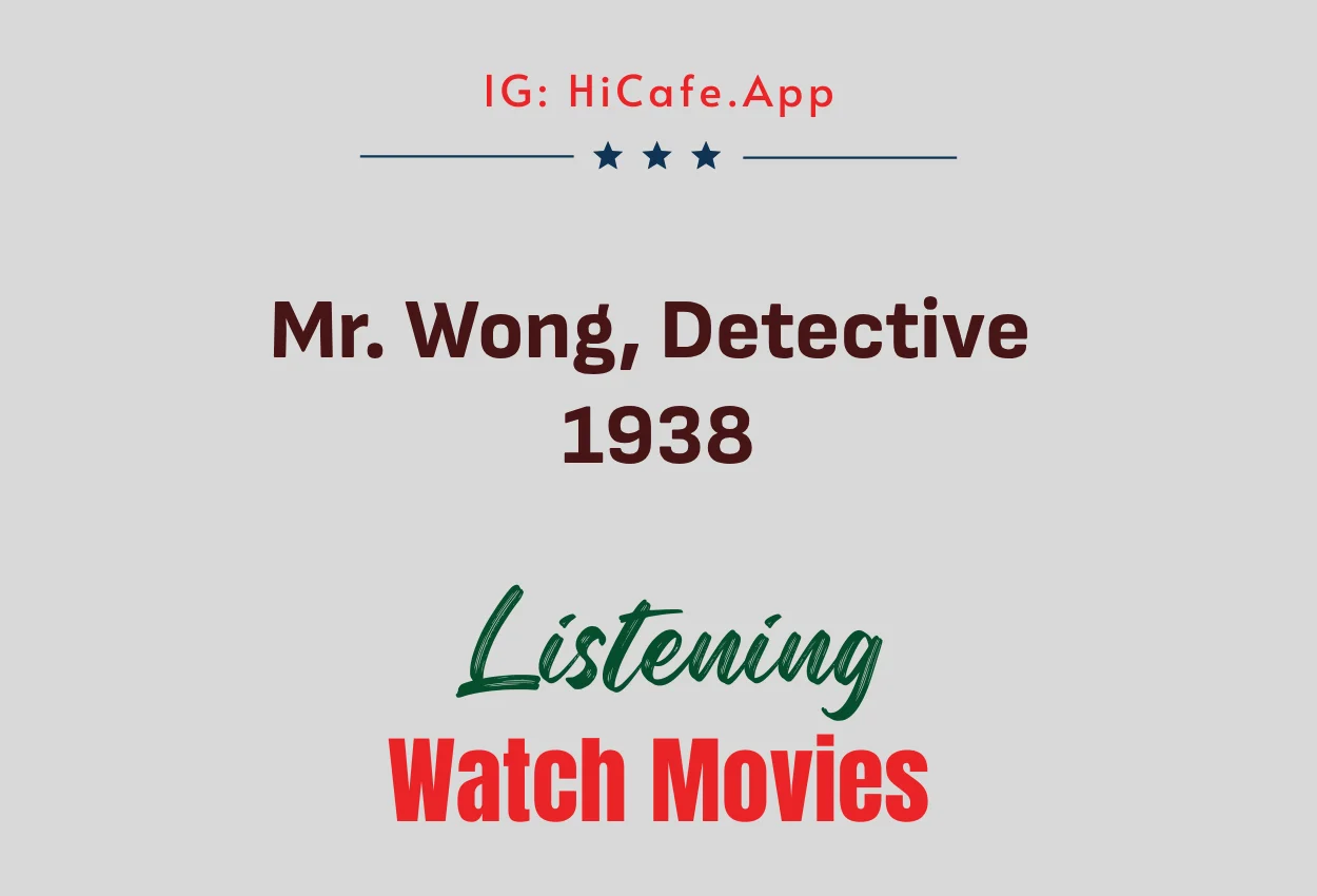Mr. Wong, Detective 1938