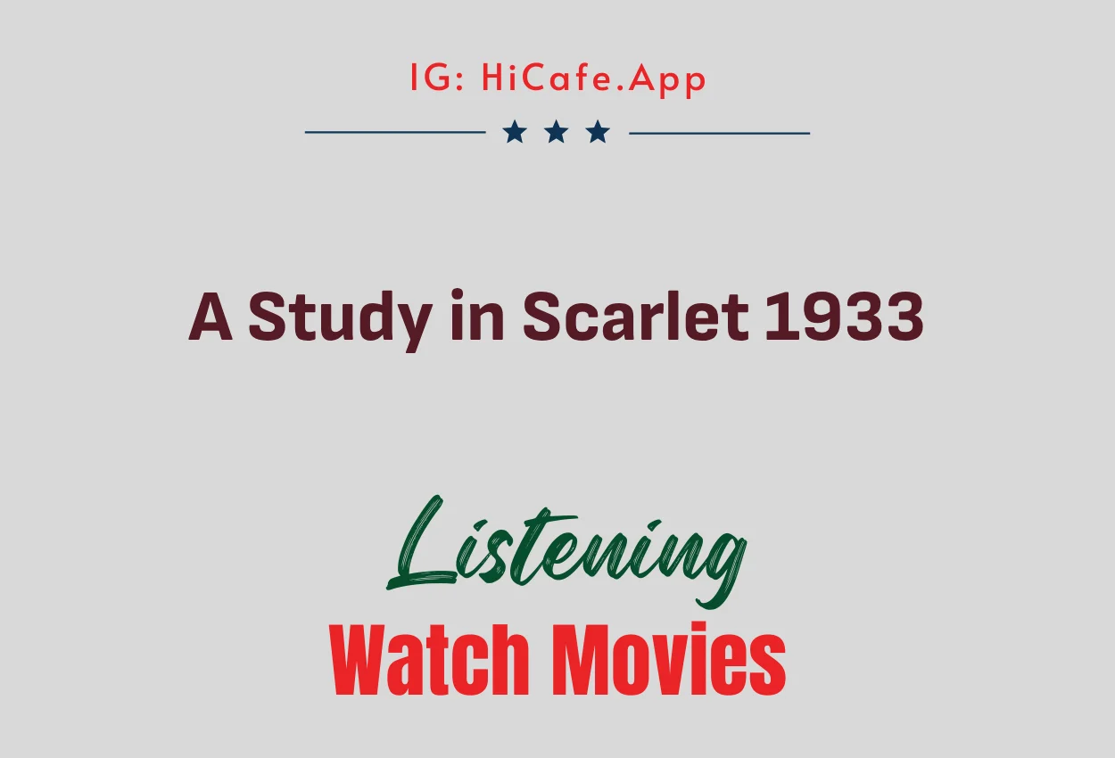 A Study in Scarlet 1933