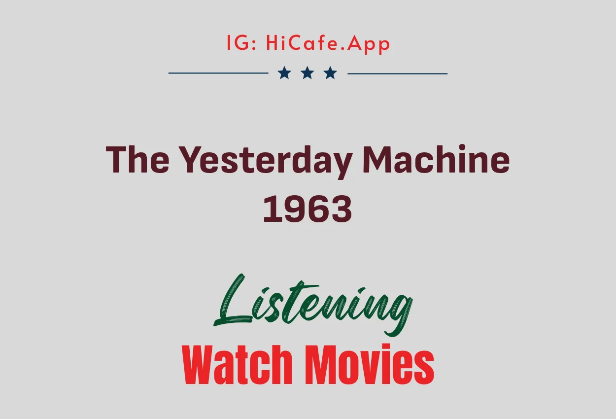 The Yesterday Machine 1963