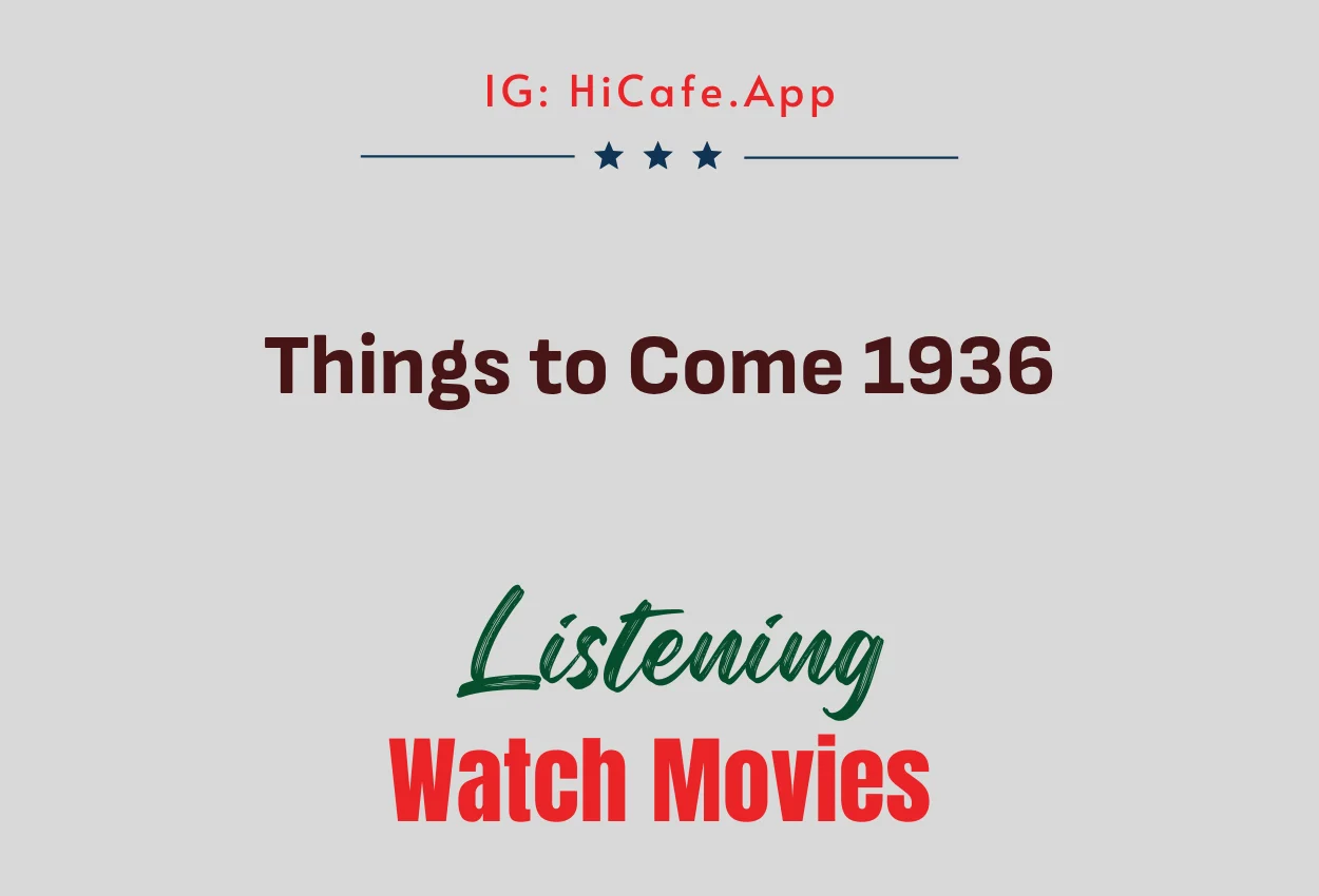 Things to Come 1936