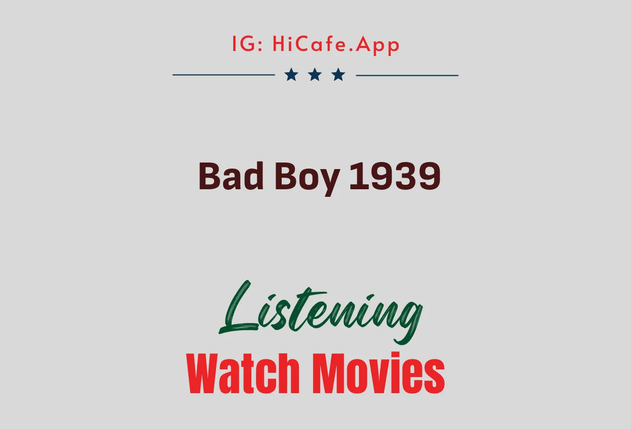 Bad Boy 1939