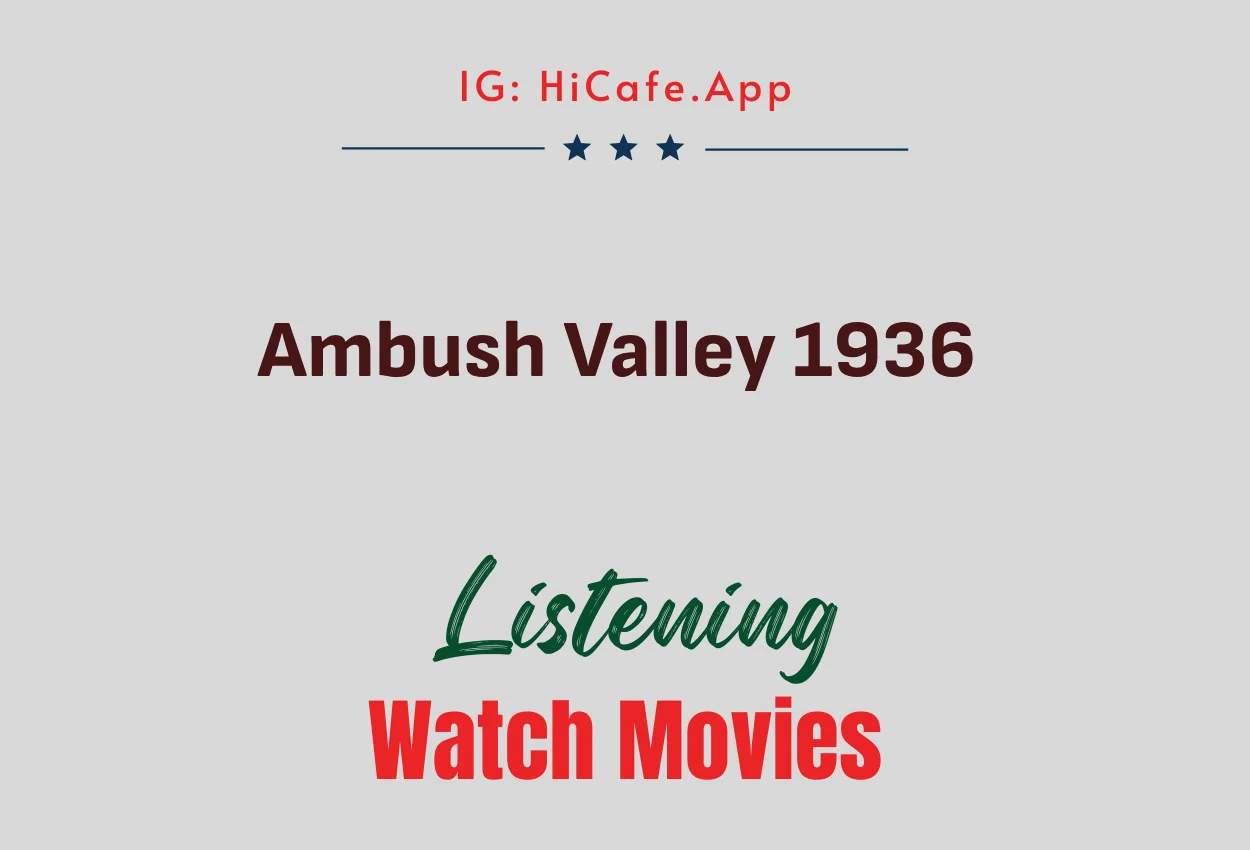 Ambush Valley 1936
