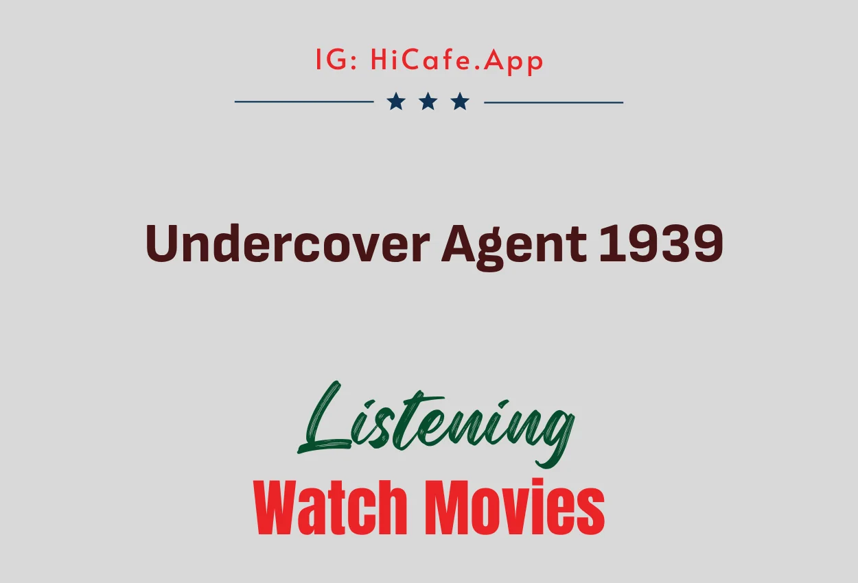 Undercover Agent 1939