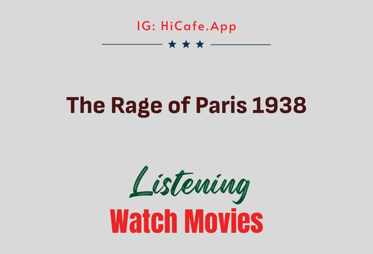 The Rage of Paris 1938