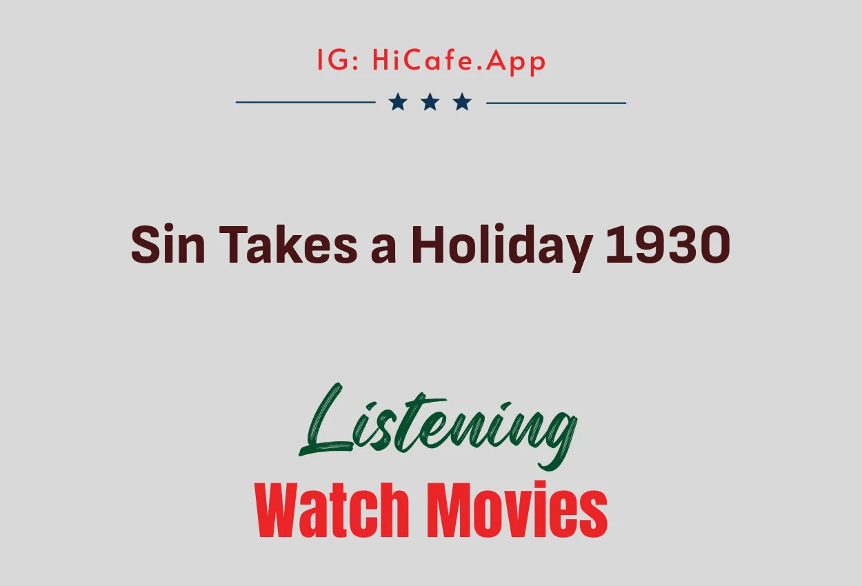 Sin Takes a Holiday 1930