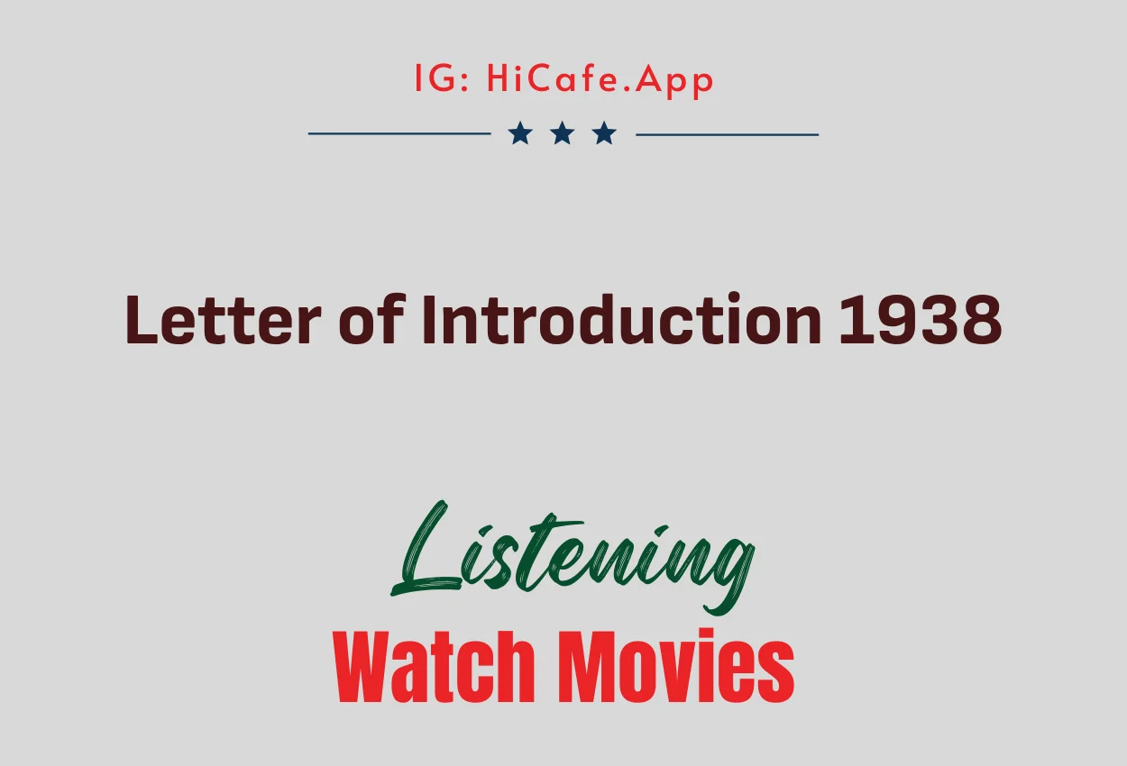 Letter of Introduction 1938