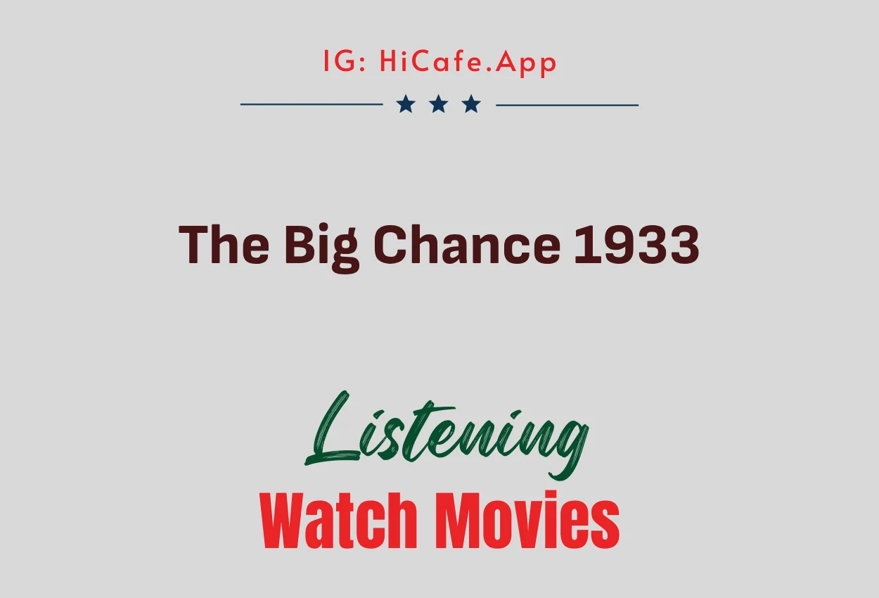 The Big Chance 1933
