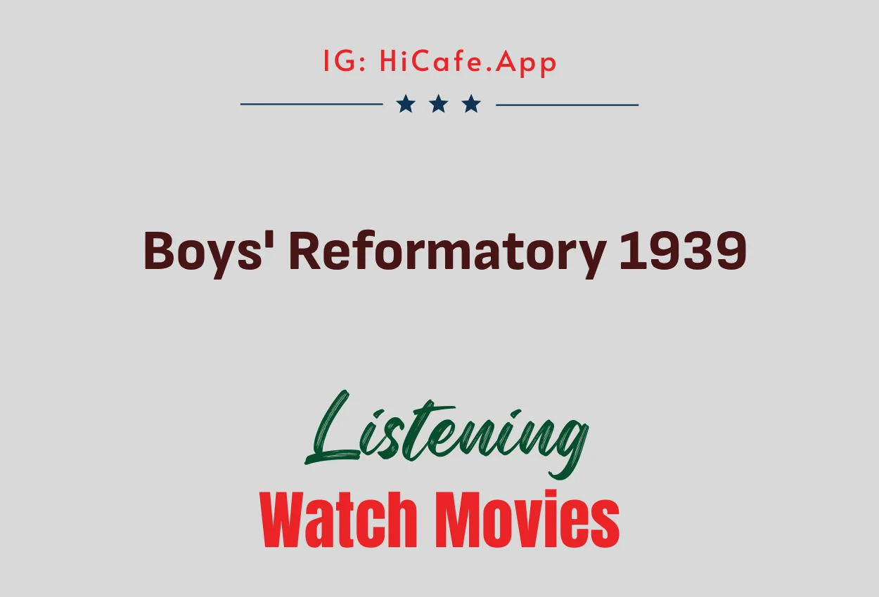 Boys Reformatory 1939