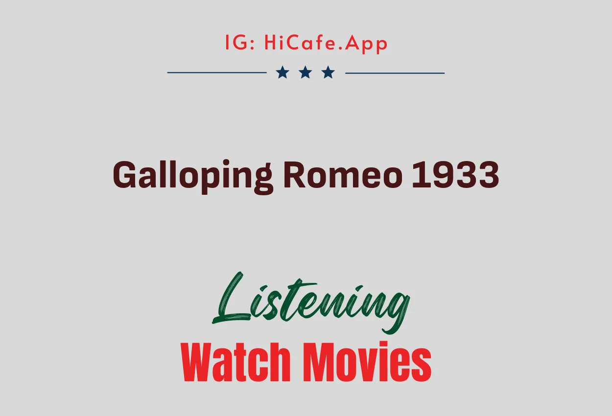 Galloping Romeo 1933