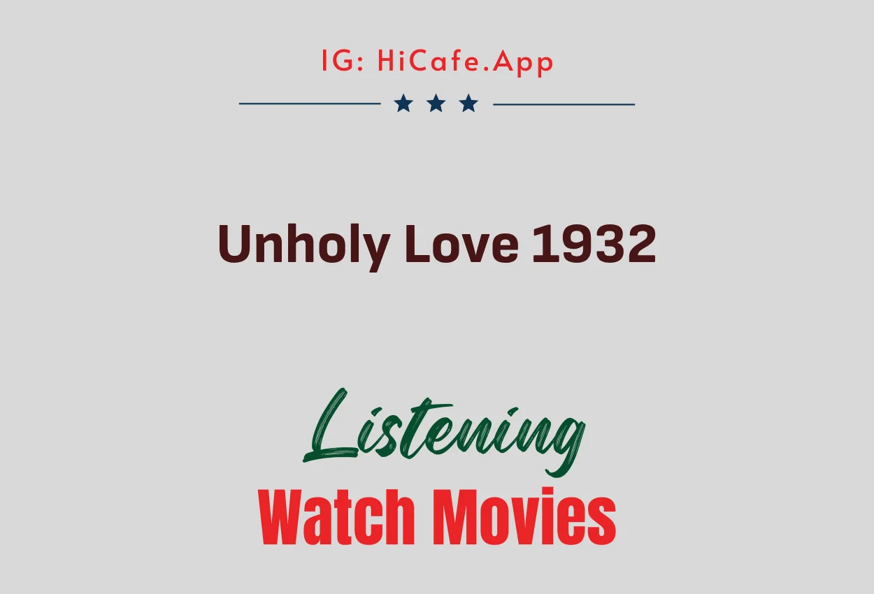 Unholy Love 1932