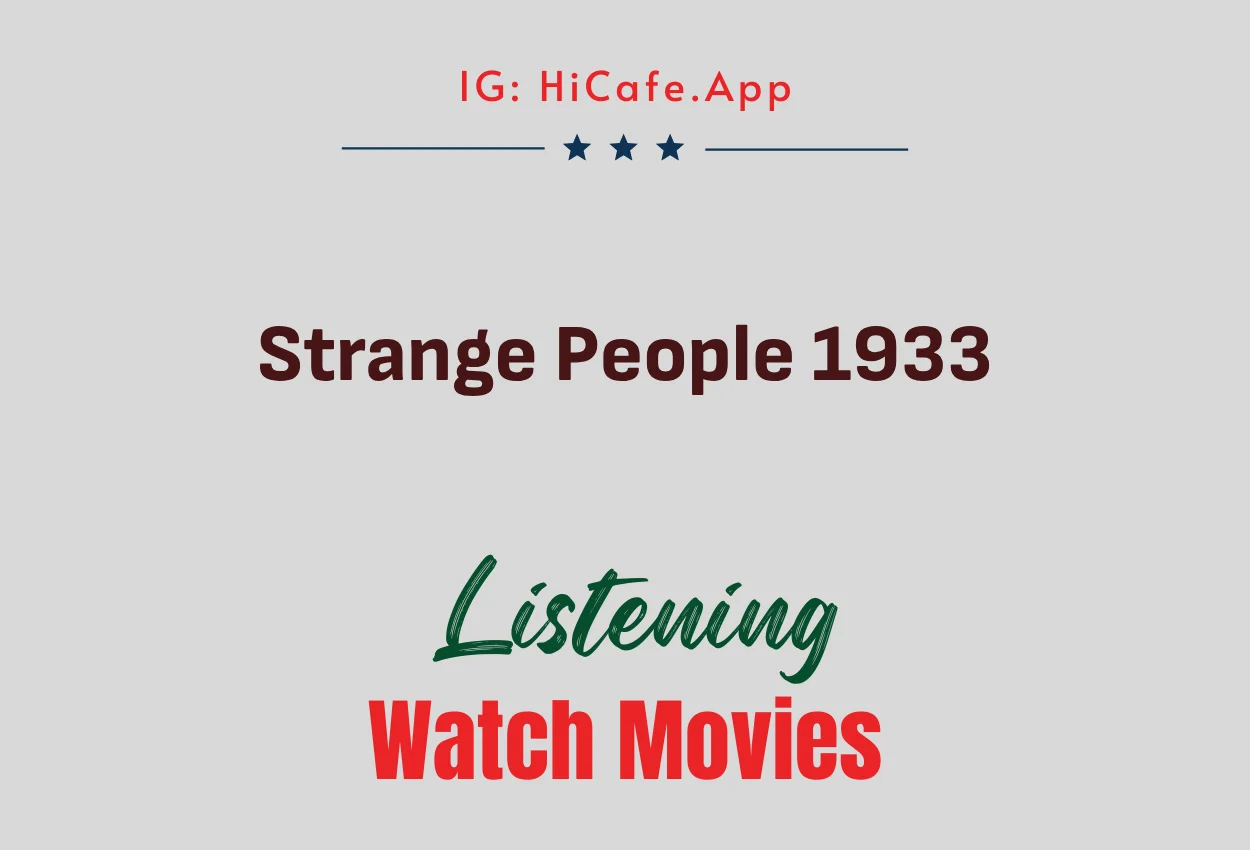 Strange People 1933