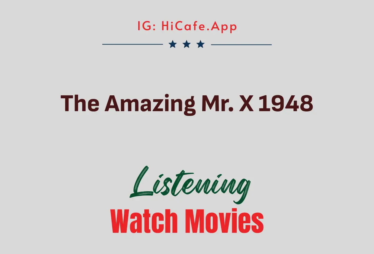 The Amazing Mr. X 1948